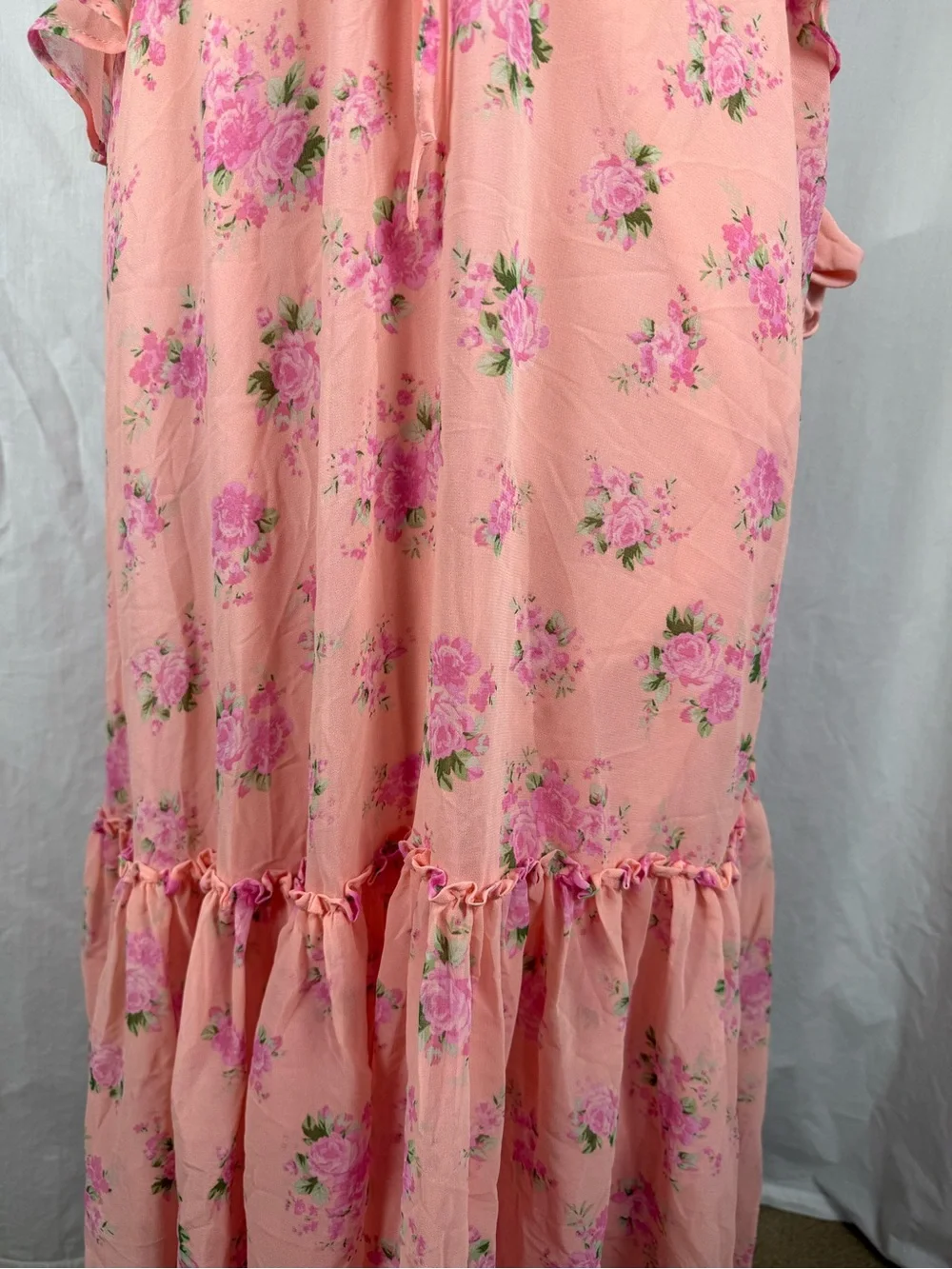 LoveShackFancy for Target Pink Floral Ruffle Maxi Dress NWT - Picture 3 of 7